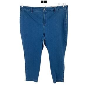 NYDJ Jeans AMI skinny ankle polka dot size 26W
